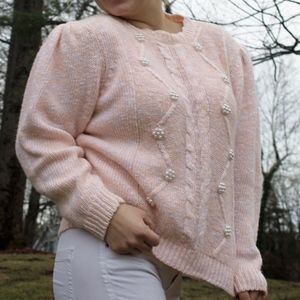 🎀🛍🌸Prim & Perfect VINTPearl-Embellished Sweater